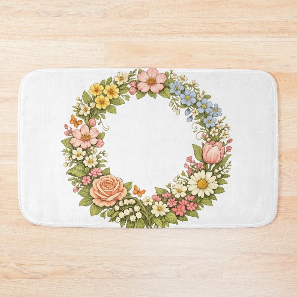 Item preview, Vintage Floral Wreath Spring – Hand-drawn Floral T-Shirt Design designed and sold by CoolContent Factory.