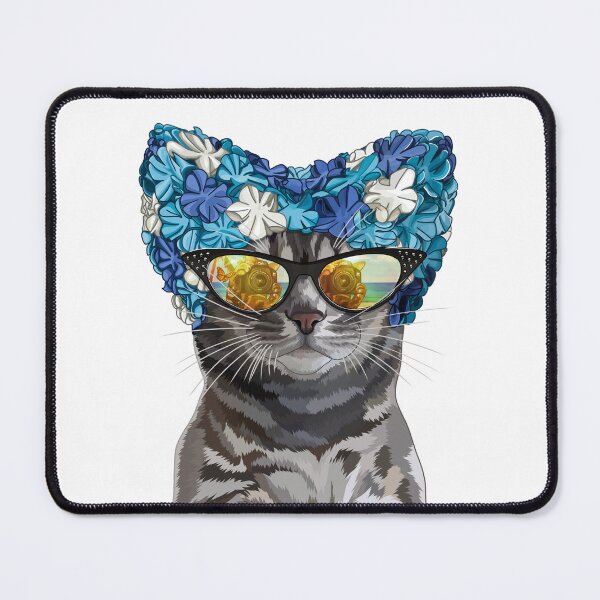 Item preview, Beach Tabby with Cat Eye Sunglasses Leopard Swimsuit designed and sold by Carleah Unique.