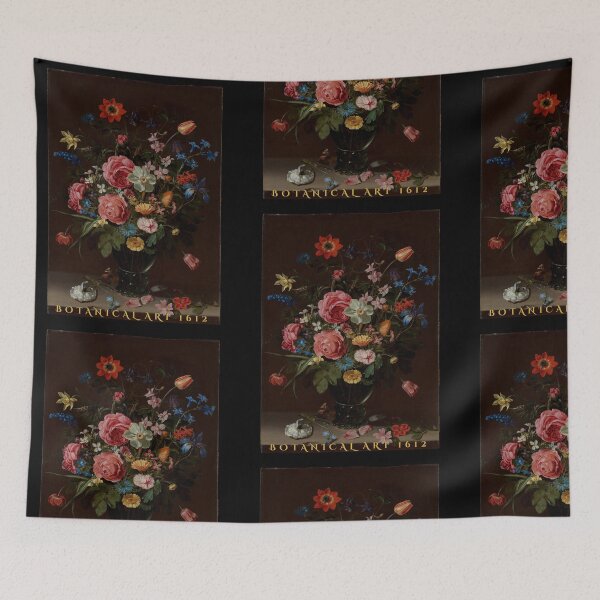 Item preview, Vintage Botanical Art 1612 - Dark Floral Oil Painting by Clara Peeters designed and sold by Quotable Gear.