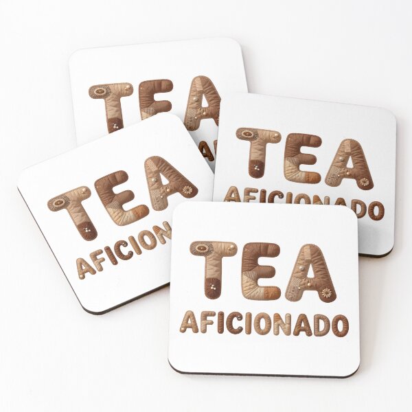 Item preview, TEA AFICIONADO - IN FAUX LETTERING designed and sold by AlexOBrienArt.
