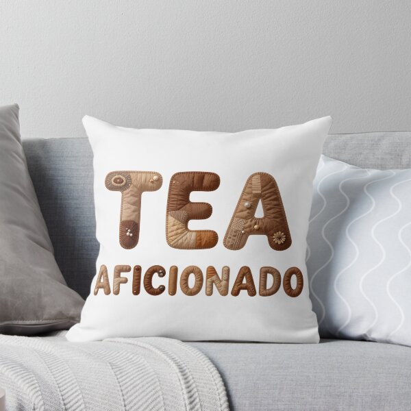 Item preview, TEA AFICIONADO - IN FAUX LETTERING designed and sold by AlexOBrienArt.