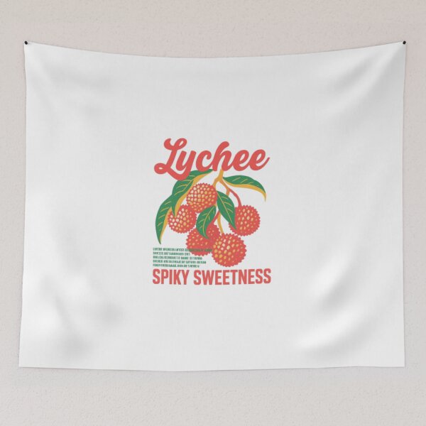 Item preview, Lychee Spiky Sweetness — Retro Botanical Fruit Illustration designed and sold by Colorful-Garden.