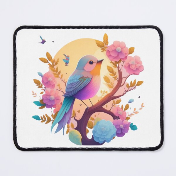 Item preview, Colorful spring magic – Magical bird in a sea of blossoms designed and sold by CoolContent Factory.