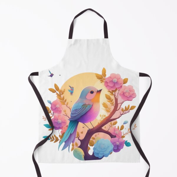 Item preview, Colorful spring magic – Magical bird in a sea of blossoms designed and sold by CoolContent Factory.