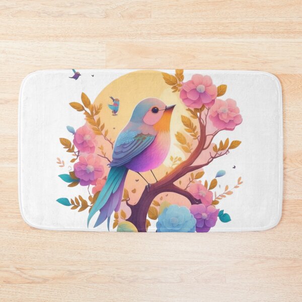 Item preview, Colorful spring magic – Magical bird in a sea of blossoms designed and sold by CoolContent Factory.