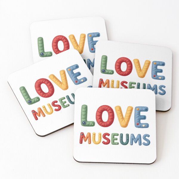 Item preview, LOVE MUSEUMS - IN COLORFUL FAUX LETTERING designed and sold by AlexOBrienArt.