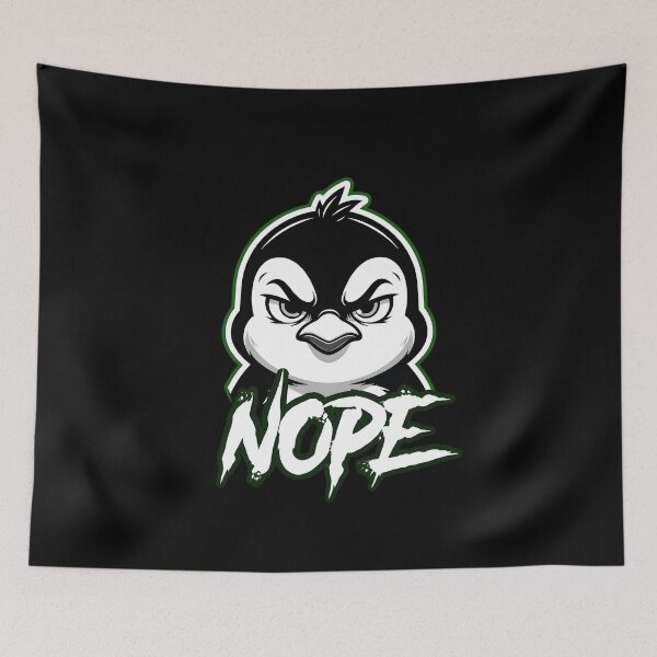 Item preview, Angry Penguin Nope Funny Meme Design designed and sold by TshirtsOnline-.
