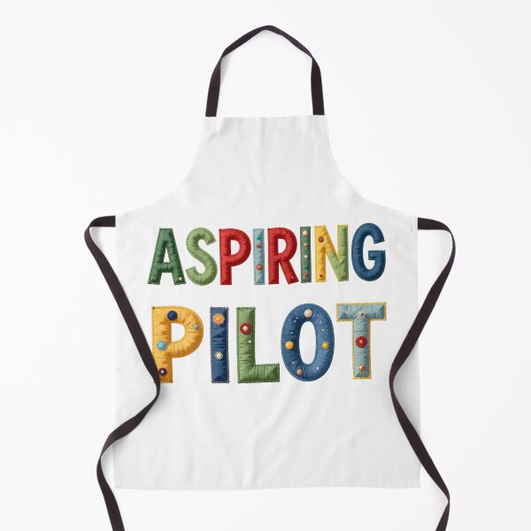 Item preview, ASPIRING PILOT - IN COLORFUL FAUX LETTERING designed and sold by AlexOBrienArt.