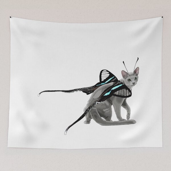 Item preview, Green Dragontail Butterfly Cat designed and sold by Carleah Unique.
