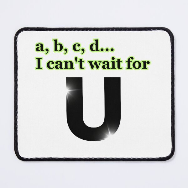 Item preview, A, B, C, D… I Can’t Wait for U” Typography Design – Playful Gen Z Love Pun, Minimalist Sticker & T-Shirt designed and sold by MagicMakerPh.