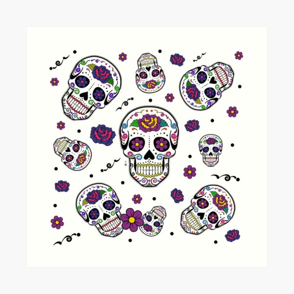 Sugar skull Art Print