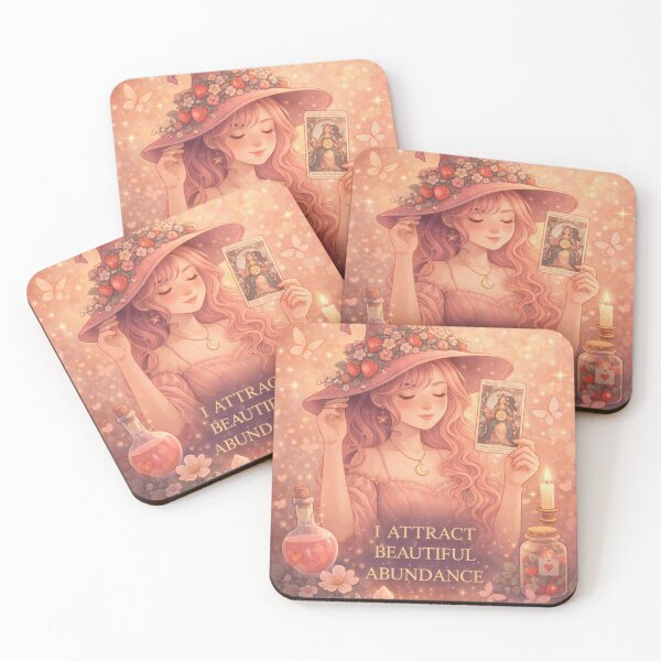 Item preview, I Attract Beautiful Abundance – Tarot Queen Witch designed and sold by MrsMimpi.