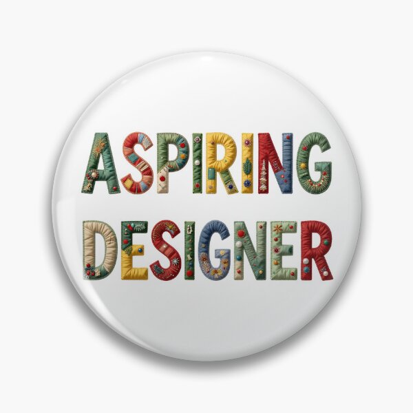 Item preview, ASPIRING DESIGNER - IN COLORFUL FAUX LETTERING designed and sold by AlexOBrienArt.