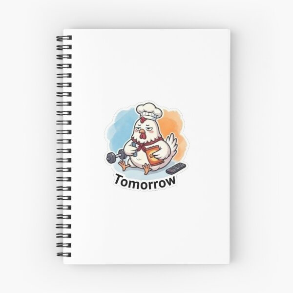 Item preview, Tomorrow Chicken Sticker – Funny Procrastination Meme Cute Lazy Gym Diet Tomorrow Sticker designed and sold by MagicDesignCre.