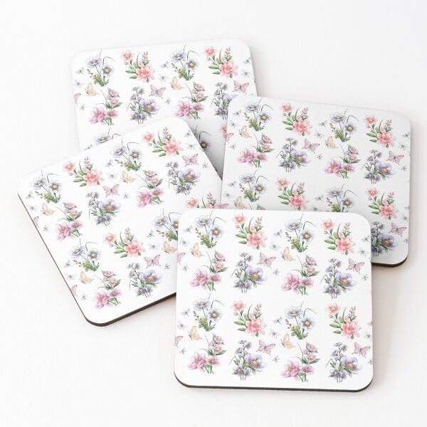 Item preview, Flowers and butterflies pattern designed and sold by clarazen.