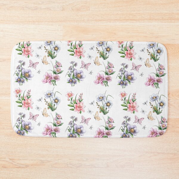 Item preview, Flowers and butterflies pattern designed and sold by clarazen.