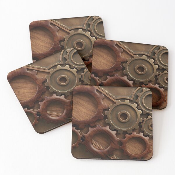Item preview, Steampunk Wooden Bronze Gears Mechanism designed and sold by Gradient Concept.