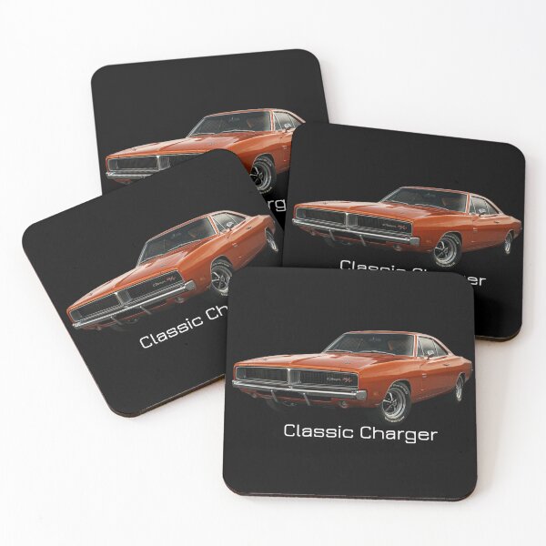 Item preview, Classic 1969 Muscle Car – Vintage Orange American Car – Retro Automotive Art designed and sold by Zippy Creation.