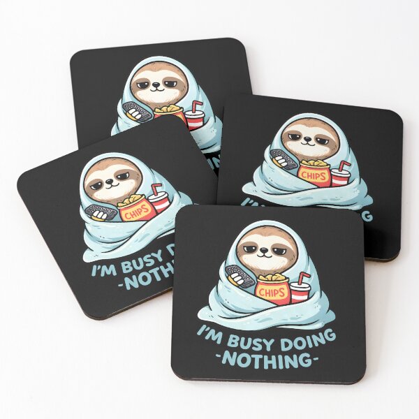 Item preview, Lazy Sloth Watching TV “I’m Busy Doing Nothing” designed and sold by timizar.
