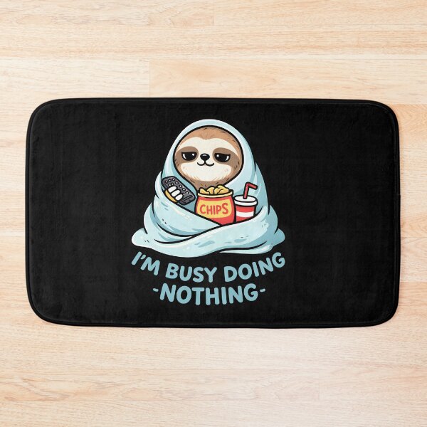 Item preview, Lazy Sloth Watching TV “I’m Busy Doing Nothing” designed and sold by timizar.