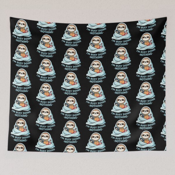 Item preview, Lazy Sloth Watching TV “I’m Busy Doing Nothing” designed and sold by timizar.