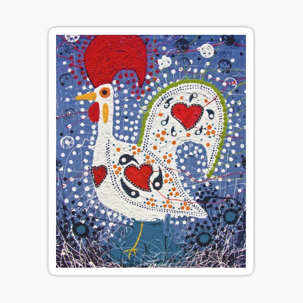Portuguese Rooster 5 Sticker