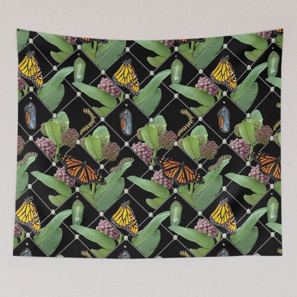 Item preview, Monarch Lifecycle Pattern Egg Caterpillar Chrysalis Butterfly designed and sold by Carleah Unique.
