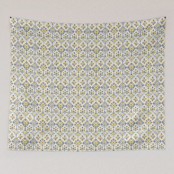 Item preview, Ukrainian Vyshyvanka Sleeping Cats - Yellow Blue Embroidery Pattern designed and sold by LittleKnight.