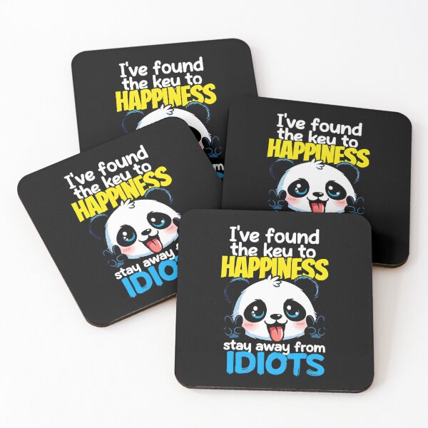 Item preview, Panda Key to Happiness - Stay Away from Idiots designed and sold by TshirtsOnline-.