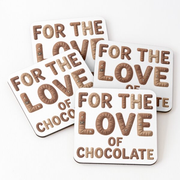 Item preview, FOR THE LOVE OF CHOCOLATE - IN FAUX LETTERING designed and sold by AlexOBrienArt.