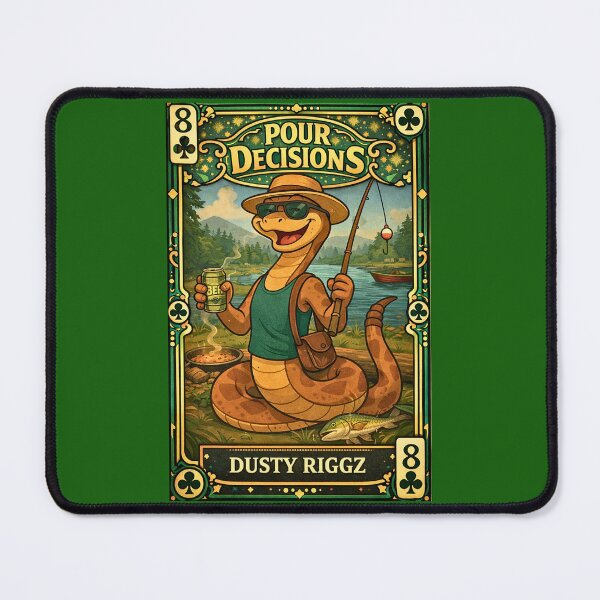 Item preview, Dusty Riggz – Clubs 8 | Pour Decisions Character Card designed and sold by A Sinister Sly.