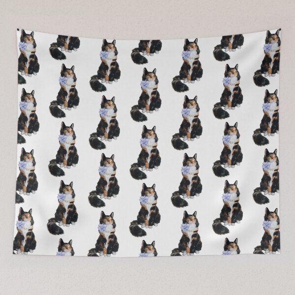 Item preview, Glamorous Longhair Calico Cat with Pearls designed and sold by Carleah Unique.
