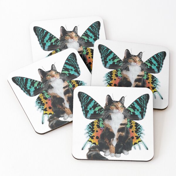 Item preview, Longhair Calico Sunset Moth Butterfly Cat designed and sold by Carleah Unique.