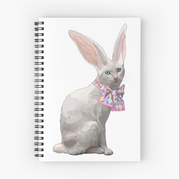 Item preview, Easter Bunny Cat with Egg Large Bow designed and sold by Carleah Unique.