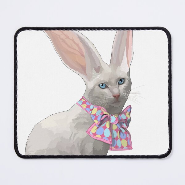 Item preview, Easter Bunny Cat with Egg Large Bow designed and sold by Carleah Unique.