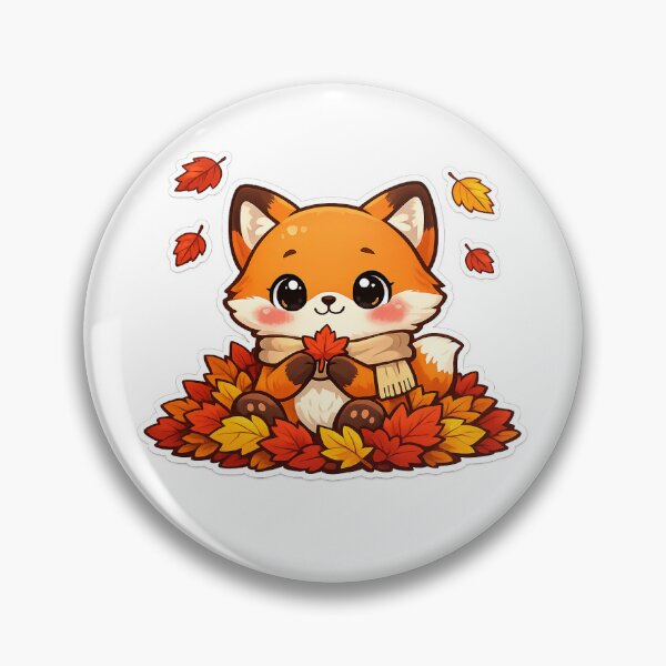 Item preview, Cute Autumn Fox with Falling Leaves designed and sold by InkVerse Studio.