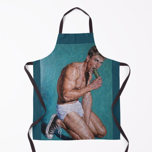 Item preview, The Cucumber Conundrum - Man eating cucumber designed and sold by gayishdesign.
