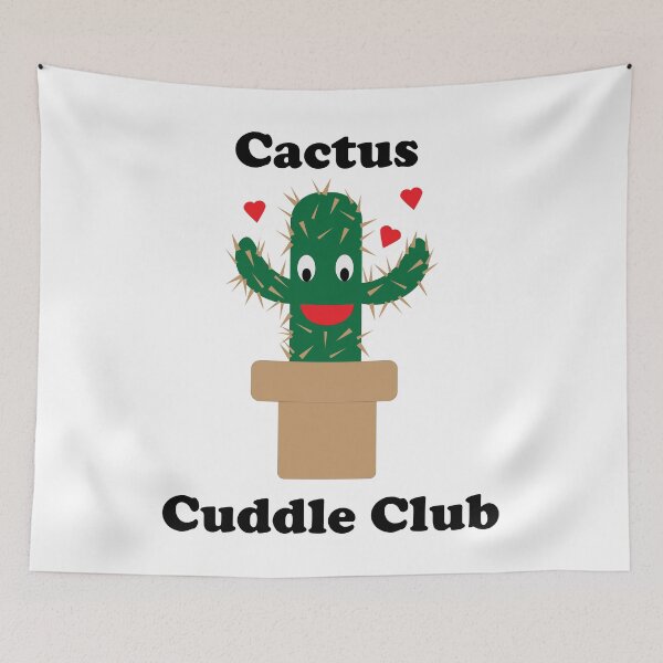 Item preview, Cactus Cuddle Club Cute Cartoon Cactus with Hearts – Funny Plant Lover Gift Design designed and sold by ValeriesGallery.
