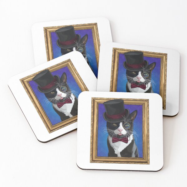 Item preview, Dapper Gentleman Tuxedo Cat Blepping designed and sold by Carleah Unique.