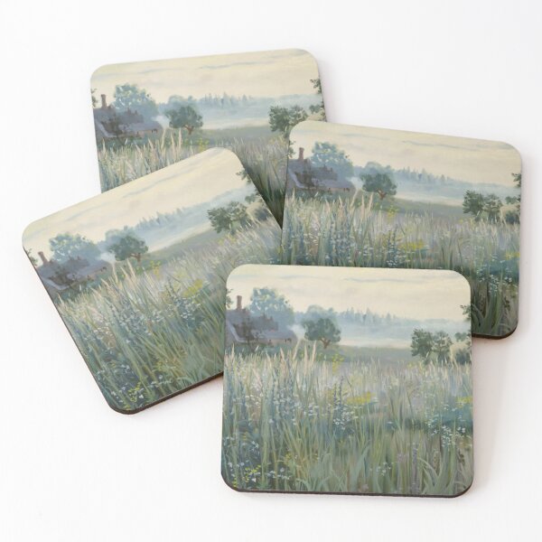 Item preview, Provence Countryside Painting | French Landscape Wall Art | Soft Meadow Scene designed and sold by CARRAANN.