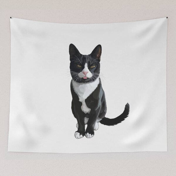 Item preview, Bicolor Tuxedo Cat Blep designed and sold by Carleah Unique.