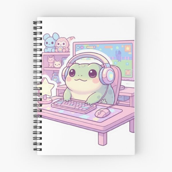 Item preview, Kawaii Gamer Frog Aesthetic – Cute Pastel Gaming Setup Design designed and sold by DesignNovaCo.