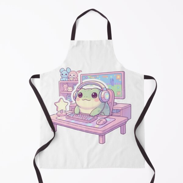 Item preview, Kawaii Gamer Frog Aesthetic – Cute Pastel Gaming Setup Design designed and sold by DesignNovaCo.