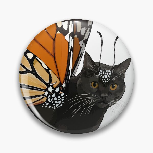 Item preview, Spotted Black Monarch Butterfly Cat designed and sold by Carleah Unique.
