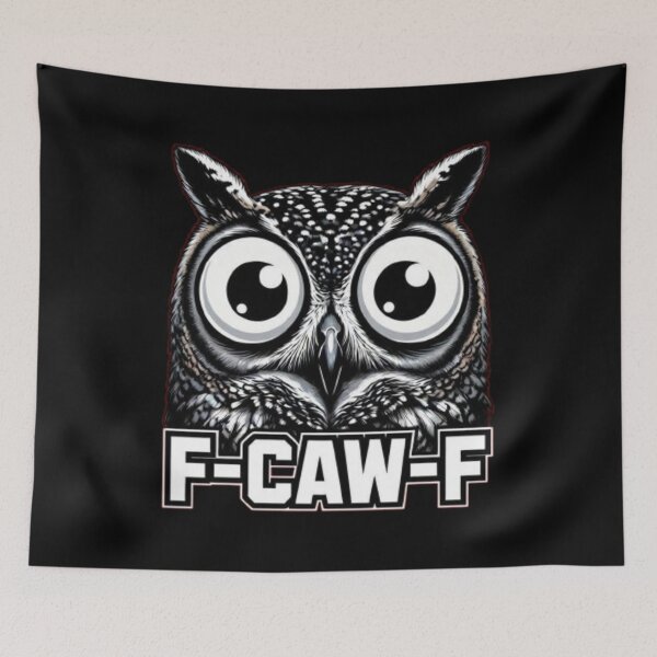 Item preview, F-CAW-F Funny Owl Big Eyes Cartoon Owl Meme Gift designed and sold by Syrupulse.