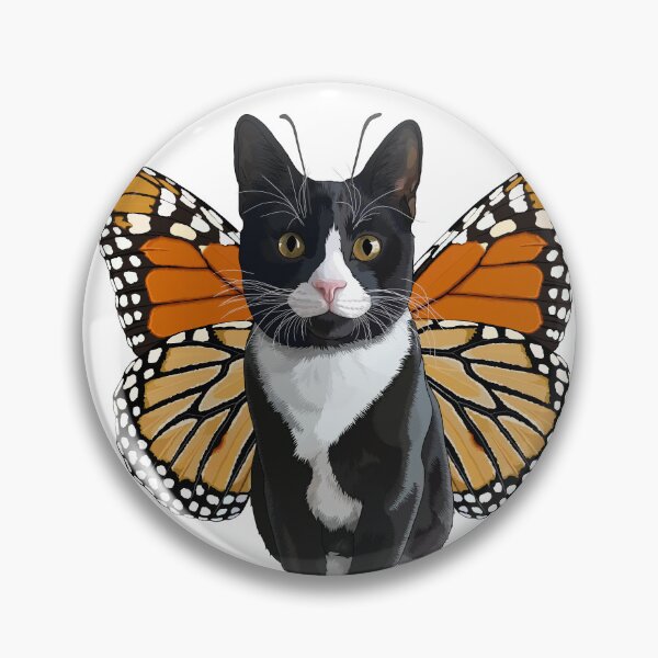 Item preview, Bicolor Tuxedo Monarch Butterfly Cat designed and sold by Carleah Unique.