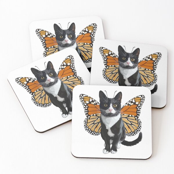 Item preview, Bicolor Tuxedo Monarch Butterfly Cat designed and sold by Carleah Unique.