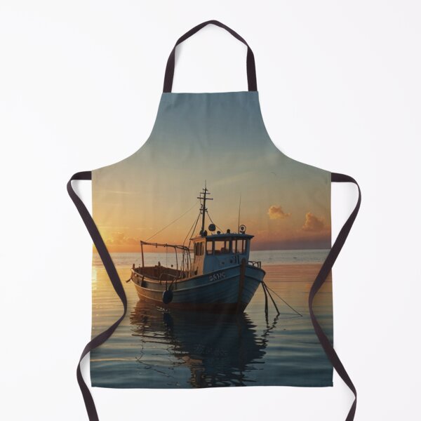 Item preview, Peace at dawn – a boat on a golden sea designed and sold by Izabela Włodarczyk.
