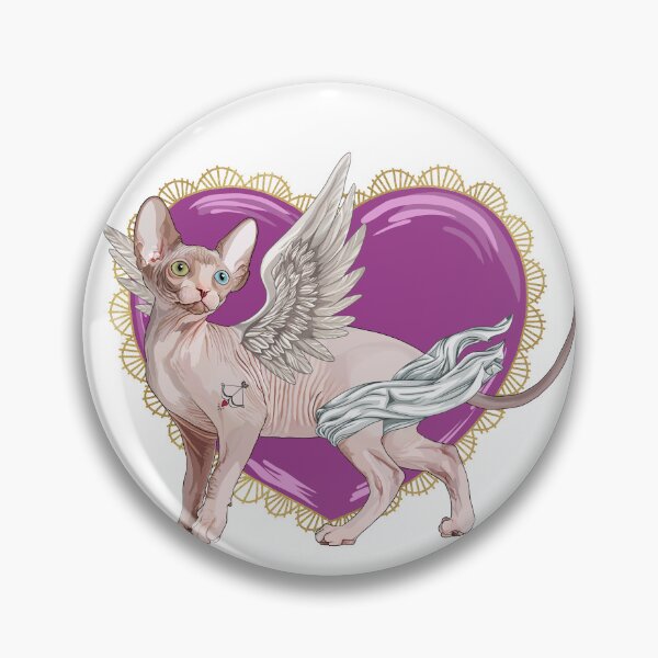 Item preview, Valentines Day Sphynx Cat Cupid with Heart designed and sold by Carleah Unique.