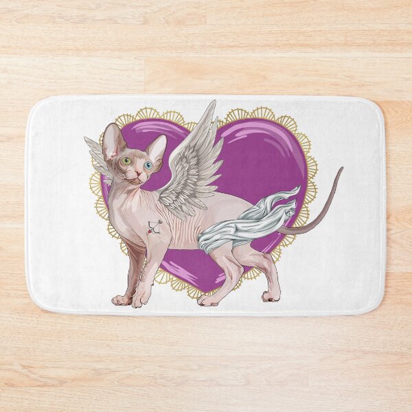 Item preview, Valentines Day Sphynx Cat Cupid with Heart designed and sold by Carleah Unique.